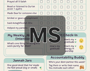 Daily Deeds | Muslim Kids Islamic Habit Tracker | Printable Good Deeds Chart for Children