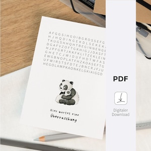 Télécharger - Carte d'annonce de grossesse - Quiz de lettres de cartes puzzle | Annonce de grossesse | Tu vas être papa