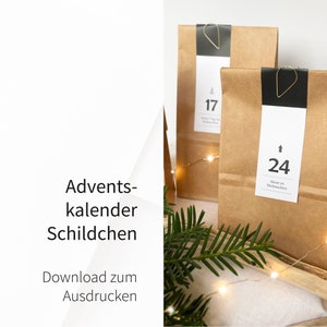 Descargar Calendario de Adviento 24 números signos rayas Calendario navideño DIY para rellenar Niños y adultos Archivo digital imagen 2