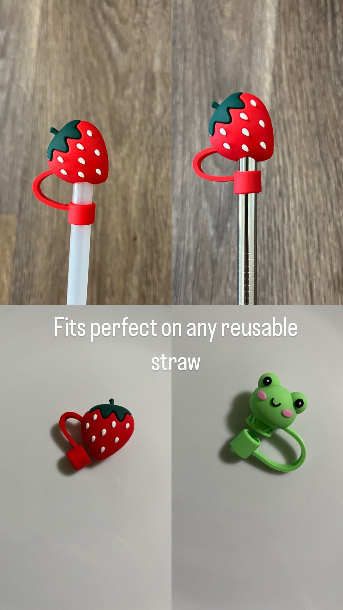 Strawberry Straw Covers 