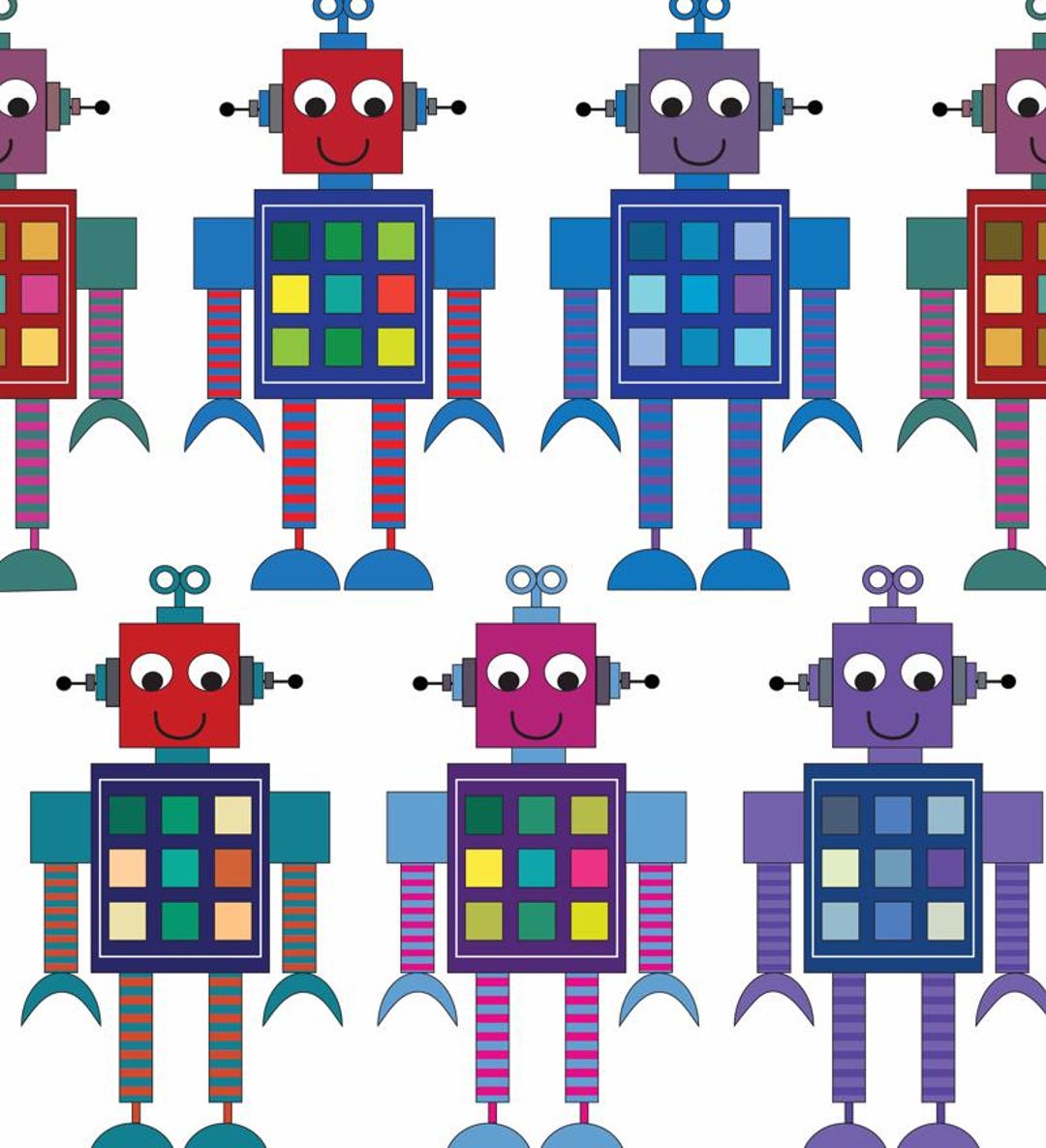 Fun Robot Patterns Fun Robot Print Seamless Pattern - Etsy
