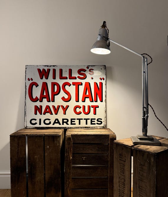 Original Wills Cigarettes Advertising Enamel Sign, Circa 1920s
