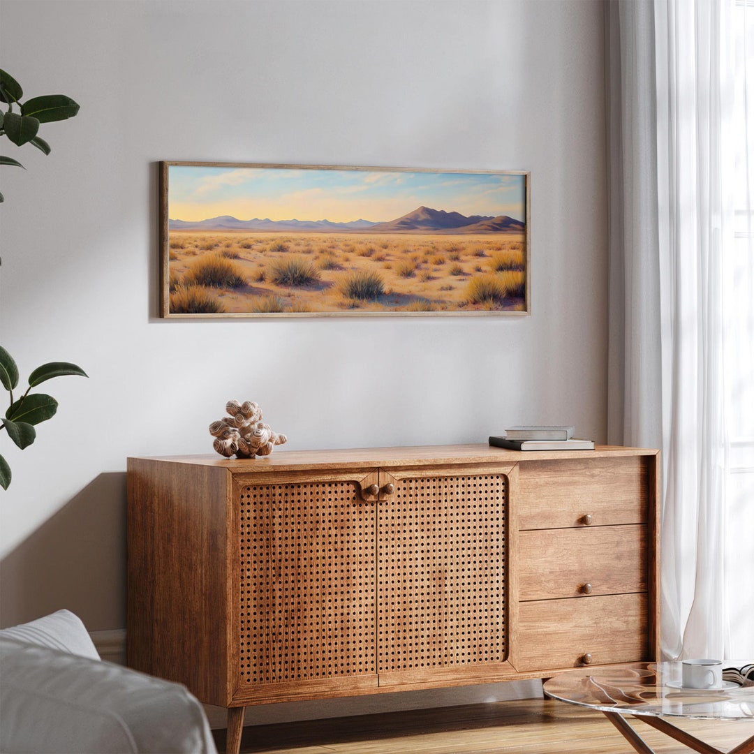 Western Desert Landscape Art Print, Large Landscape Wall Art