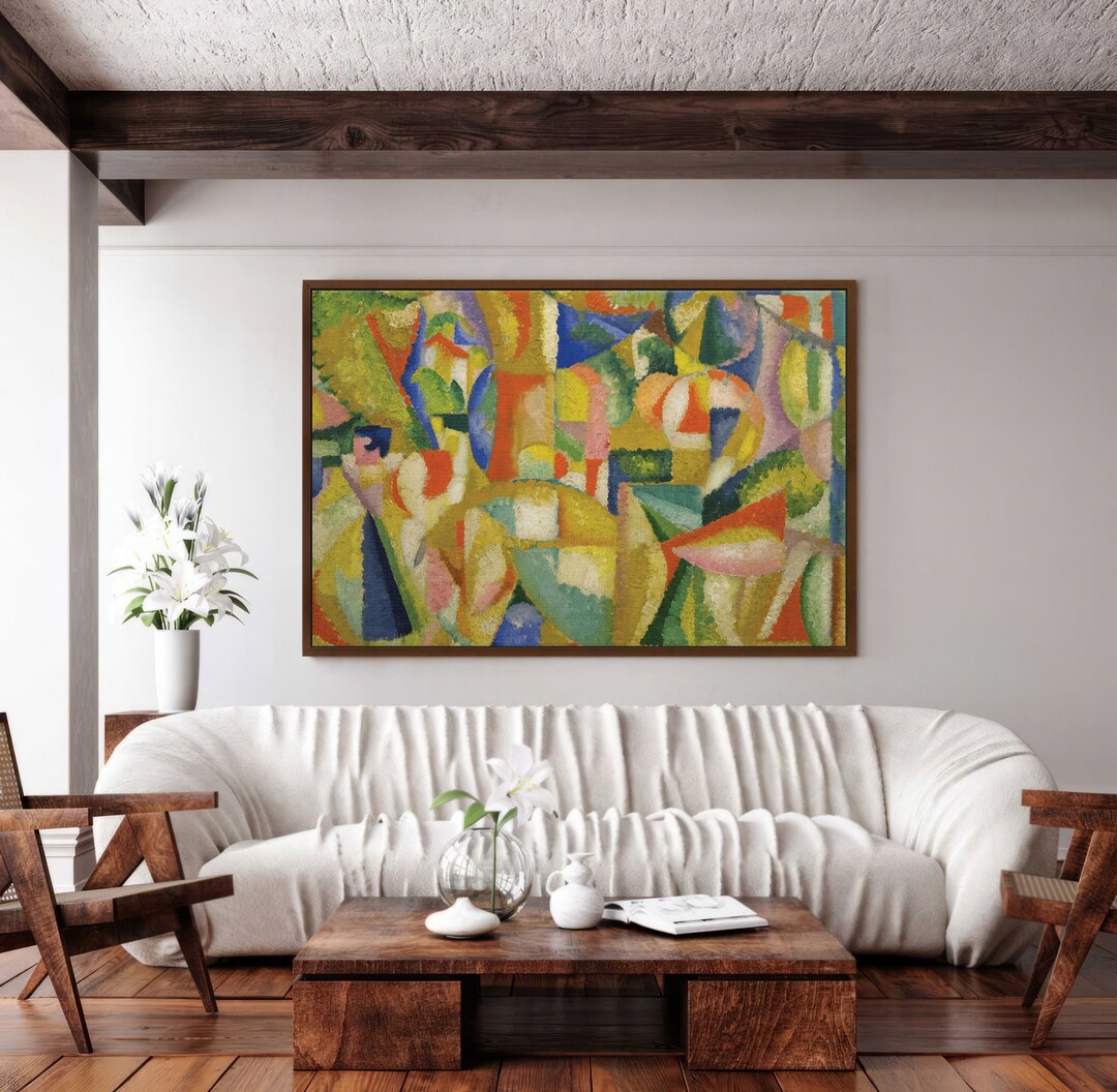 Abstract Painting, Large Framed Canvas Print, Realtor Home Staging ...