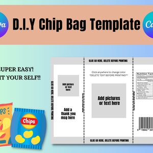 DIY Custom Chip Bag Template Canva