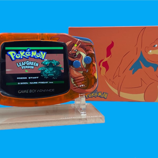 Charizard Custom Gameboy Advanced Konsole mit Backlight Screen