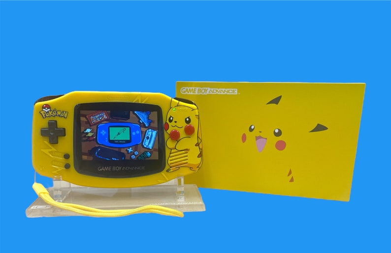 Pikachu Custom Gameboy Advanced Console with Backlight Screen image 1