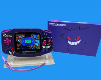 Gengar & Ghastly Custom Gameboy Advanced Konsole mit Backlight Screen