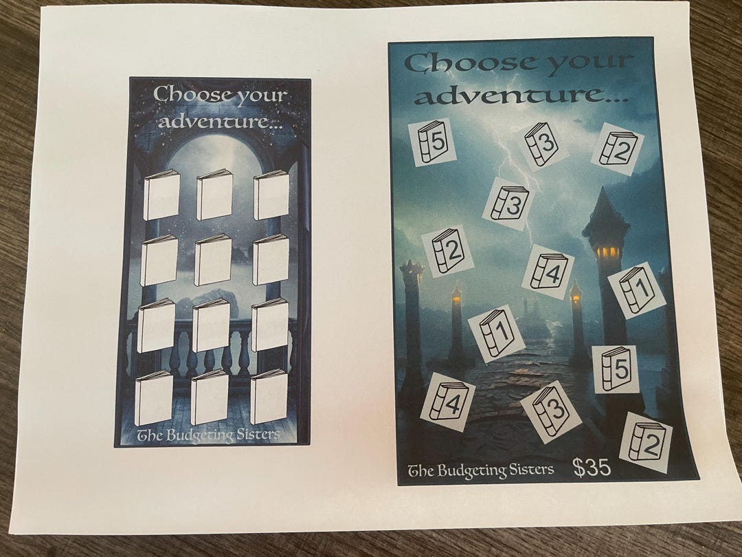 Choose Your Adventure- Book Savings Challenges - Etsy