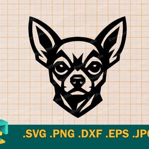 Chihuahua SVG - Cricut, Silhouette | Vector Cute Chihuahua SVG Template for Cutting Machines Download svg, png, eps, dxf