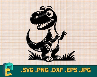 かわいい恐竜 SVG - Cricut、シルエット | Cricut 用のベクターかわいい赤ちゃん恐竜カット ファイル。カット用恐竜テンプレート svg、png、eps、dxf