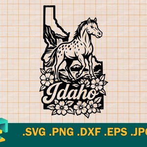 Idaho SVG - Cricut, Silhouette | Vector Idaho State USA Cut File. State of Idaho Download Template for Cutting svg, png, eps, dxf