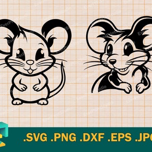 Mouse SVG - Cricut, Silhouette | Vector Cute Mouse SVG Bundle Cut File | Download Mouse Cutting File |   Mouse Clip Art Logo svg, png, eps
