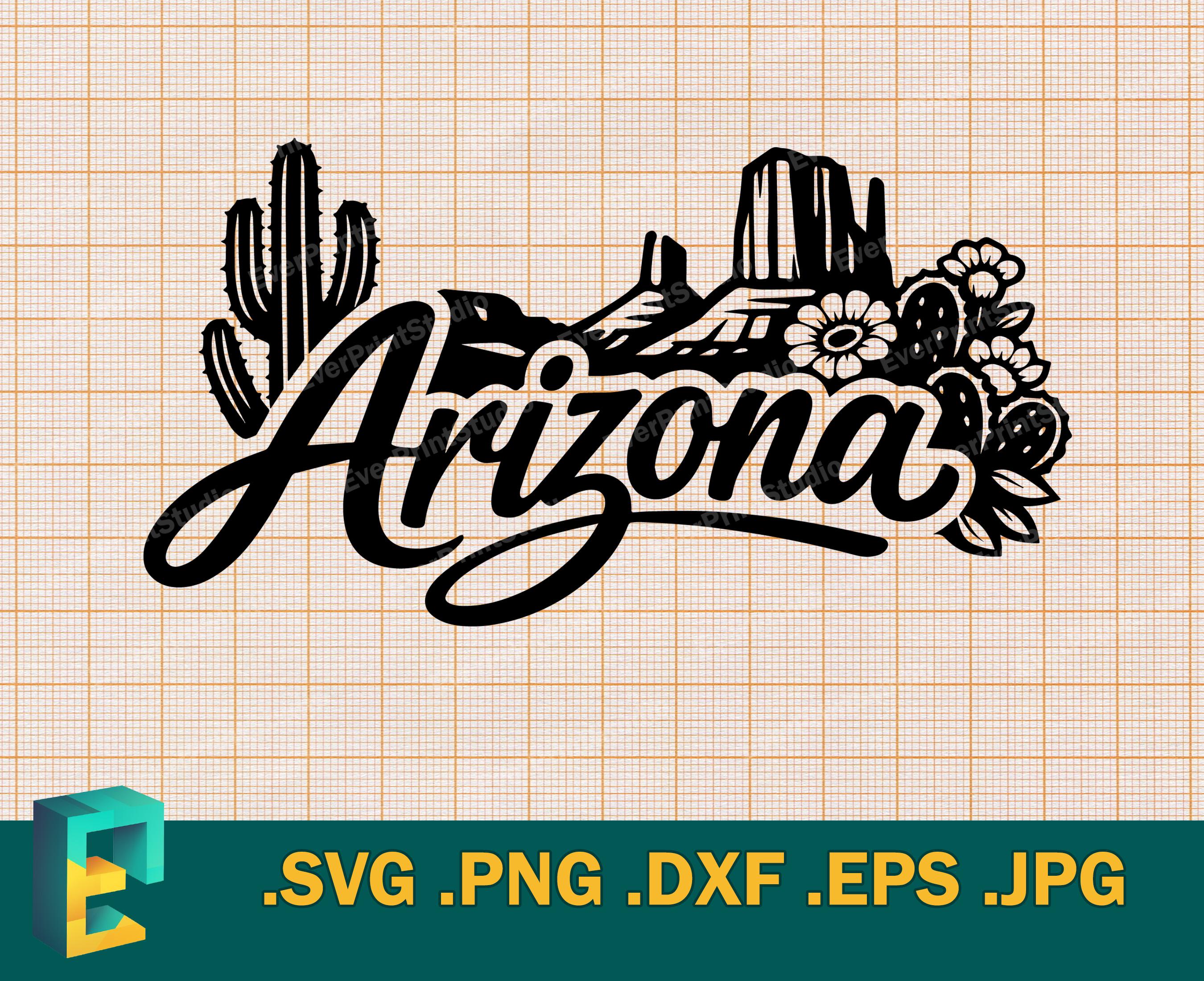 Arizona SVG - Cricut, Silhouette | Vector Arizona State USA Cut File ...
