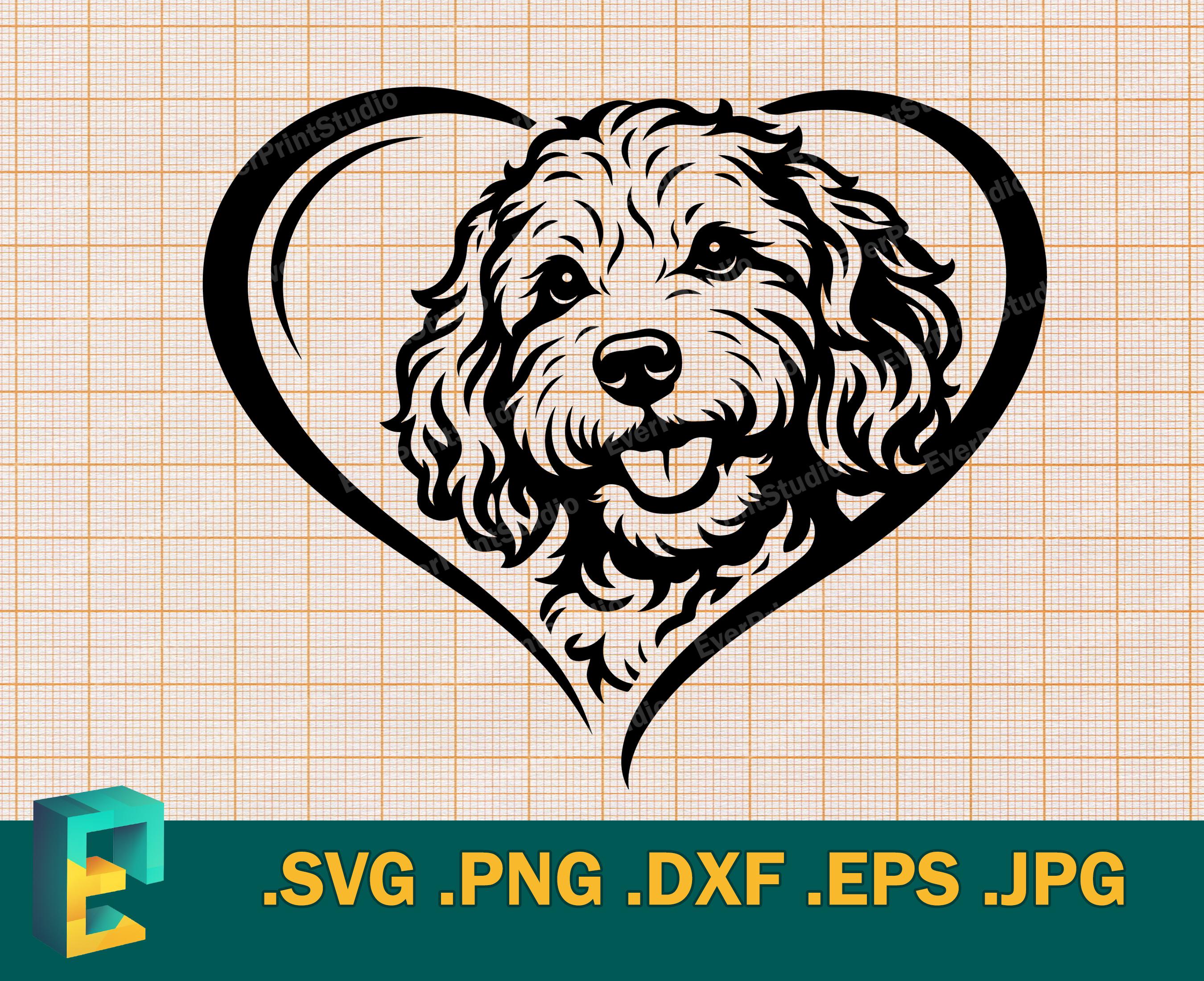 Cockapoo SVG - Cricut, Silhouette | Vector Cute Cockapoo Dog Cut File ...
