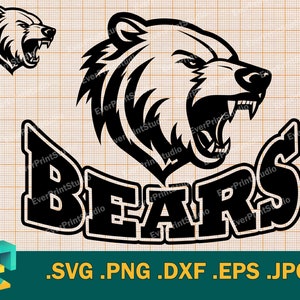 Bears Team SVG - Cricut, Silhouette Cut File | Camisa infantil Little Bears Team spirit, Cute Bears Sport Team Logo School Mascot, Futebol