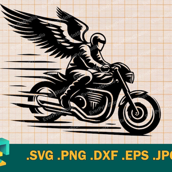 Motorcycle Wings Vector Etsy