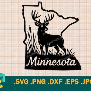 Minnesota SVG - Cricut, Silhouette | Vector Minnesota State Cut File. State of Minnesota Download Template for Cutting svg, png, eps, dxf