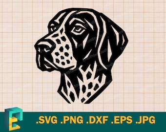 German Shorthaired Pointer SVG - Cricut, Silhouette | Vector German Pointer Dog SVG Cut file |  Shorthaired Pointer  svg, png, eps, dxf