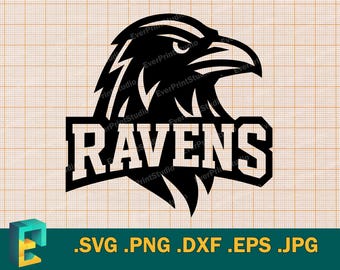 Ravens Team Logo SVG: Cricut & Silhouette Cut File (Digital Download)