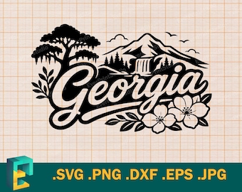 Georgia SVG – Cricut, Silhouette | Vector Georgia State USA Download printable svg, png, eps, dxf