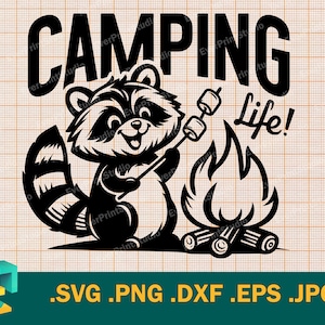 Camping SVG - Cricut, Silueta / Vector Camping Svg, Camp Life dxf, Camping Sign Svg, Campfire Svg, Camping Life svg archivos cortados png, eps