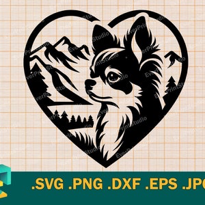 Chihuahua SVG - Cricut, Silhouette | Vector Chihuahua dog SVG Template for Cutting Machines Download Chihuahua Owner Gift svg, png, eps, dxf