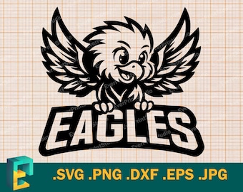 Little Eagles Team SVG - Cricut, Silhouette Cut File |  Baby Eagles Kids Sport Team Logo,  Eagles School Mascot Download svg, png, eps, dxf