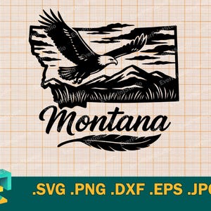 Montana SVG - Cricut, Silhouette | Vector Montana State Cut File SVG | Download Montana USA  Template for Cutting Machine svg, png, eps, dxf