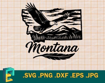 Montana SVG - Cricut, Silhouette | Vector Montana State Cut File SVG | Download Montana USA  Template for Cutting Machine svg, png, eps, dxf