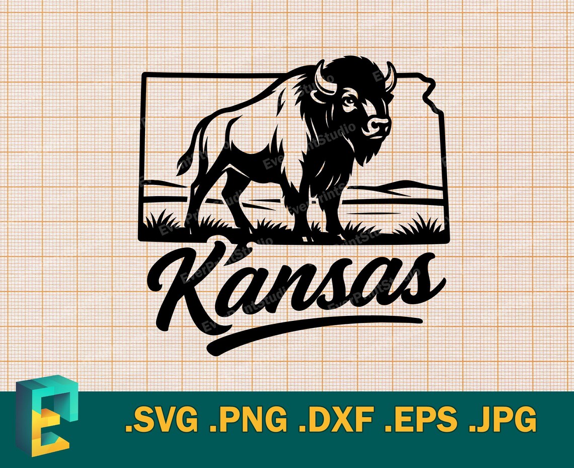 Kansas SVG - Cricut, Silhouette | Vector Kansas State USA Cut File ...