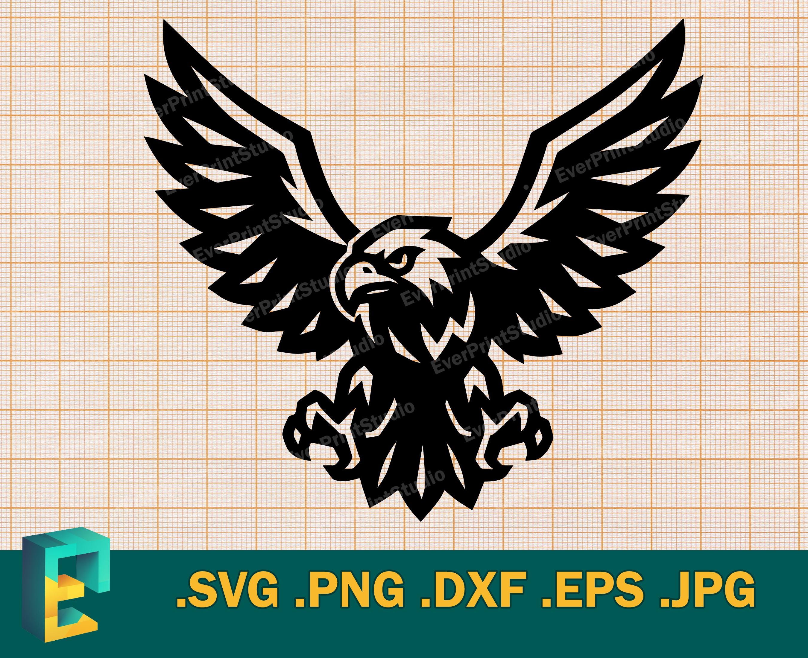 Flying Eagle SVG - Cricut, Silhouette | Vector Attacking Eagle SVG Cut ...