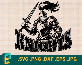 Knights Team SVG - Cricut, Silhouette Cut File | Knights Kids Team shirt spirit, Knights Sport Team Knights Logo School Mascot svg, png, eps