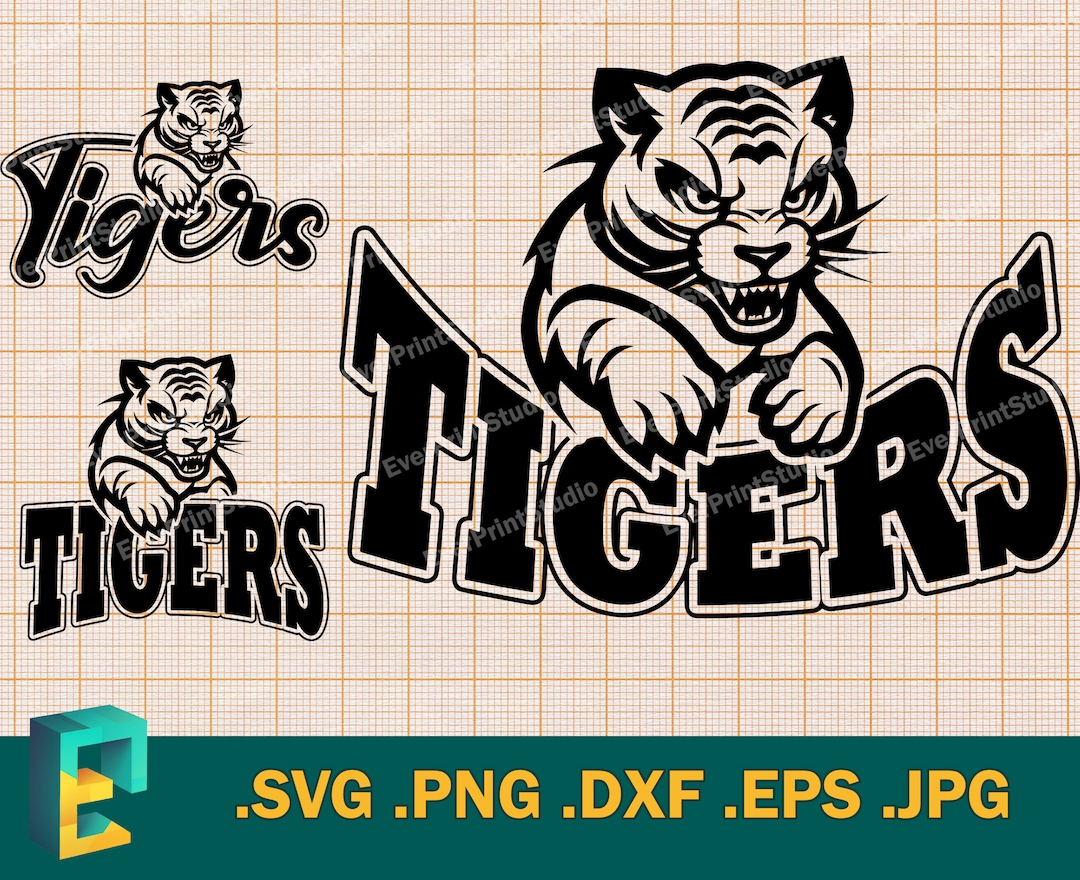 Tiger SVG Cricut Silhouette Cut File Little Tigers Sport - Etsy.de