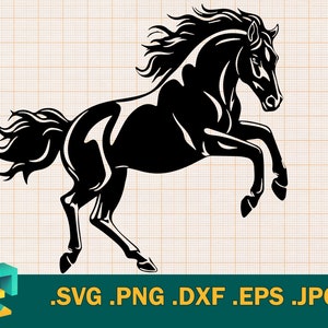 Silhouette SVG - Cricut Clipart | Laufendes Pferd, Dateien für Schneidemaschinen, Schönes Pferd, schneidbare Datei, SVG, Png, Dxf, Eps