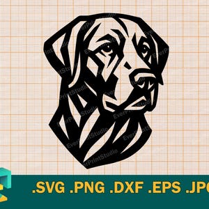 Labrador Retriever SVG - Cricut, Silhouette | Vector Labrador Retriever Cut File | Labrador Retriever Template for Cutting svg, png, dxf