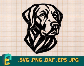 Labrador Retriever SVG - Cricut, Silhouette | Vector Labrador Retriever Cut File | Labrador Retriever Template for Cutting svg, png, dxf