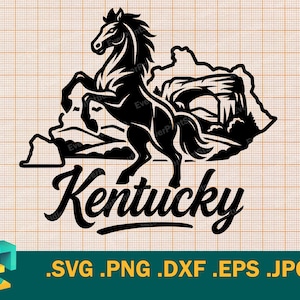 Kentucky SVG - Cricut, Silhouette | Vector Kentucky State USA Cut File | Download State of Kentucky Template for Cutting svg, png, eps, dxf