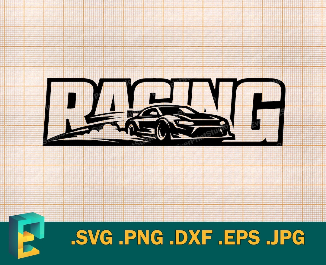 Racing SVG - Cricut, Silhouette | Vector Racing Car SVG Cut File ...