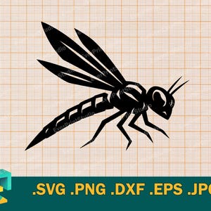 Dragonfly SVG - Cricut, Silhouette | Vector Art Dragonfly Tattoo SVG Cut File. Download Template  for Cutting Machines, svg, png, eps, dxf