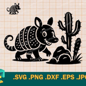 Armadillo SVG - Cricut, Silhouette | Vector Baby Armadillo Cut file | Download printable Armadillo Template for Cutting svg, eps, dxf, png