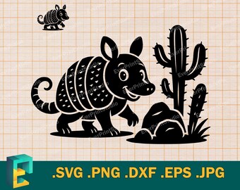 Armadillo SVG - Cricut, Silhouette | Vector Baby Armadillo Cut file | Download printable Armadillo Template for Cutting svg, eps, dxf, png