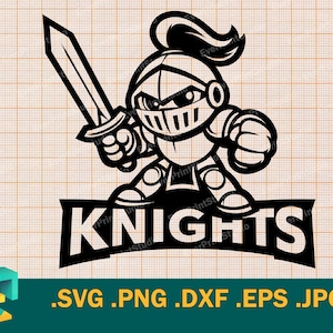 Knights Team SVG - Cricut, Silhouette Cut File | Little Knights Kids Team shirt spirit, Knights Sport Team Logo School Mascot svg, png, eps