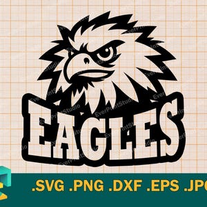 Adler Team Logo SVG - Cricut, Silhouette Schnitt Datei |  Adler Sport Team Shirt Geist, Adler Schule Maskottchen, Baseball, Fußball svg, png, eps