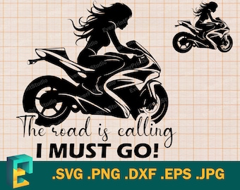 Girl Biker SVG | Woman Biker svg cut fir for Cricut | Cute Biker Clipart | Biker Girl Cutfile | biker shirt svg, dxf, jpg, cut file, png eps