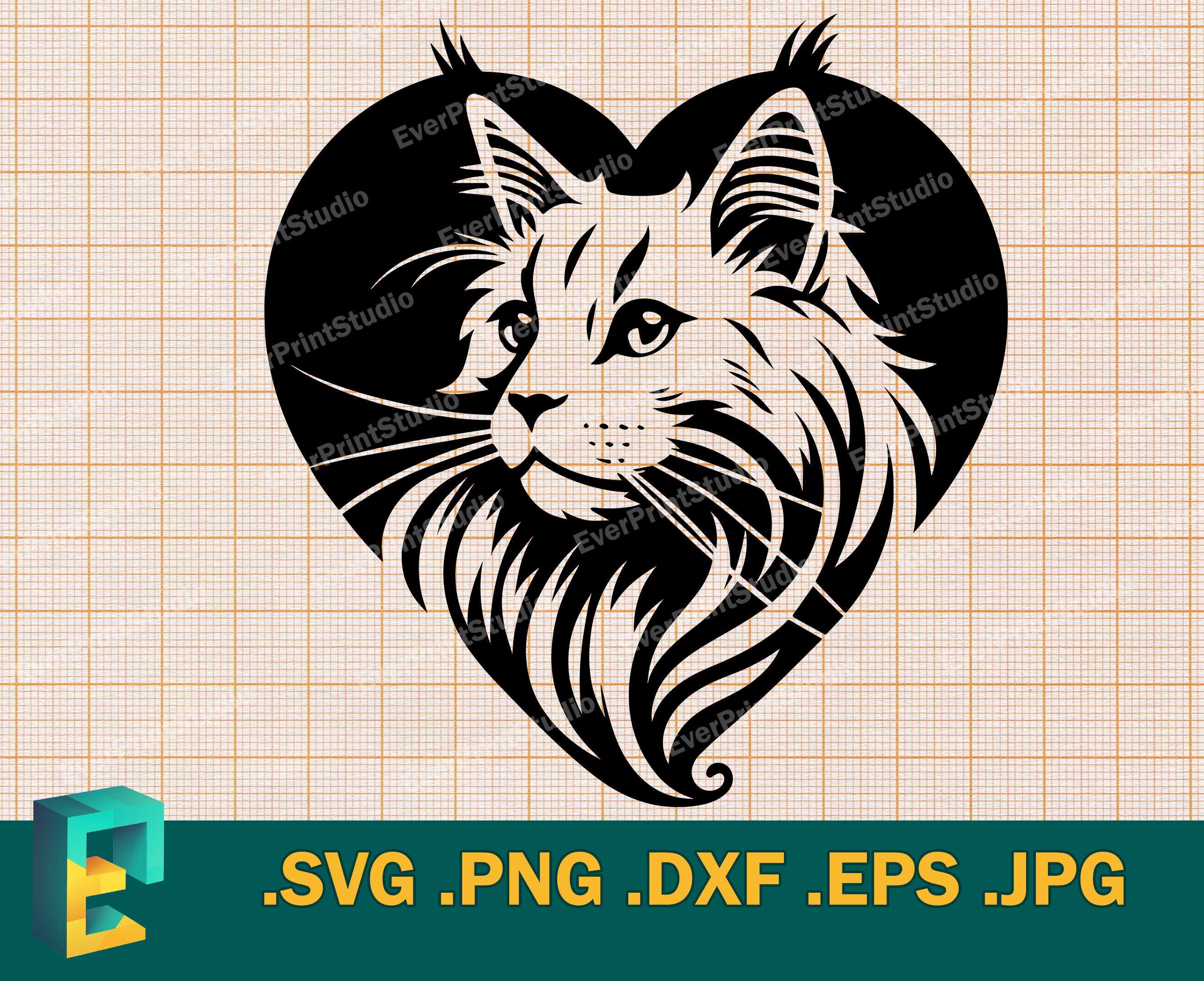 Maine Coon SVG - Cricut, Silhouette | Vector Maine Coon Cat SVG Cut File |  Download Printable Maine Cat, Giant Cat Lover Svg, Png, Eps, Dxf - Etsy, image size:2700x2200