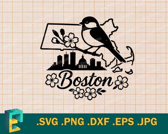 Boston SVG - Cricut, Silhouette | Vector Boston Massachusetts, USA Cut file | Boston City Download Template for Cutting svg, png, eps, dxf