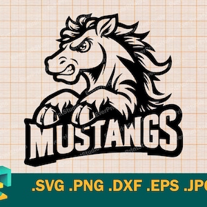 Little Mustang SVG - Cricut, Silhouette | Mustang Sport Mascot SVG, Template  for cutting, Horse Team, cuttable file, Svg, Png, Dxf, Eps