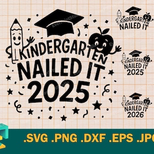 Kindergarten Grad SVG | Cute Senior svg | Kindergarten Graduation, Kinder Graduate Cricut Cut File Download Template svg,  png,  dxf,  eps