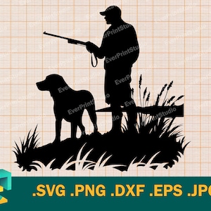 Jäger SVG - Cricut, Silhouette | Vektor Entenjagd svg, Jagdsaison geschnitten Datei svg. Vorlage zum Schneiden als Download svg, png, eps, dxf